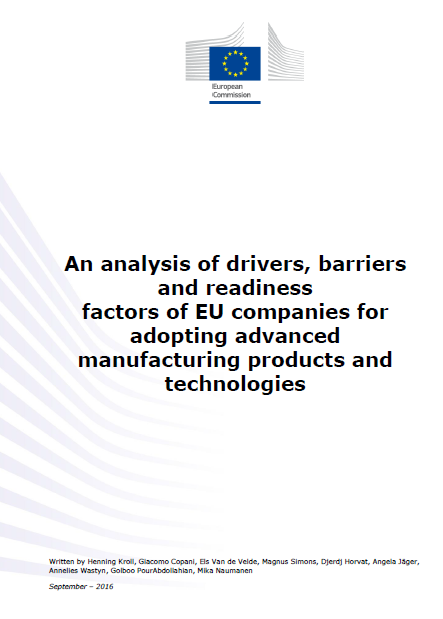 An analysis of drivers, barriers and readiness factors for adopting advanced manufacturing technologies is now available