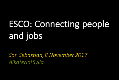 ESCO: Connecting people and jobs - Aikaterini Sylla