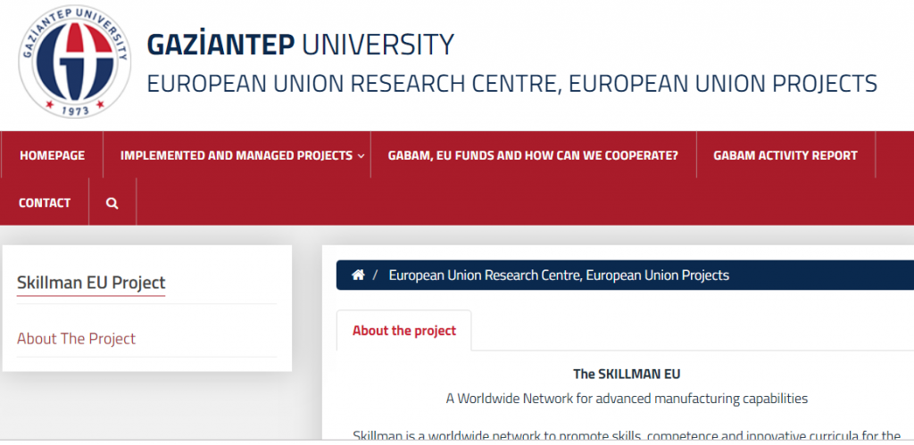 Gaziantep University becomes a Skillman.eu Network member
